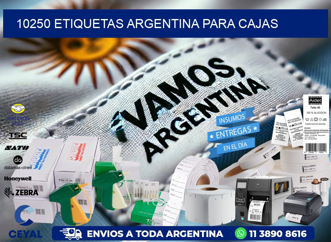 10250 ETIQUETAS ARGENTINA PARA CAJAS