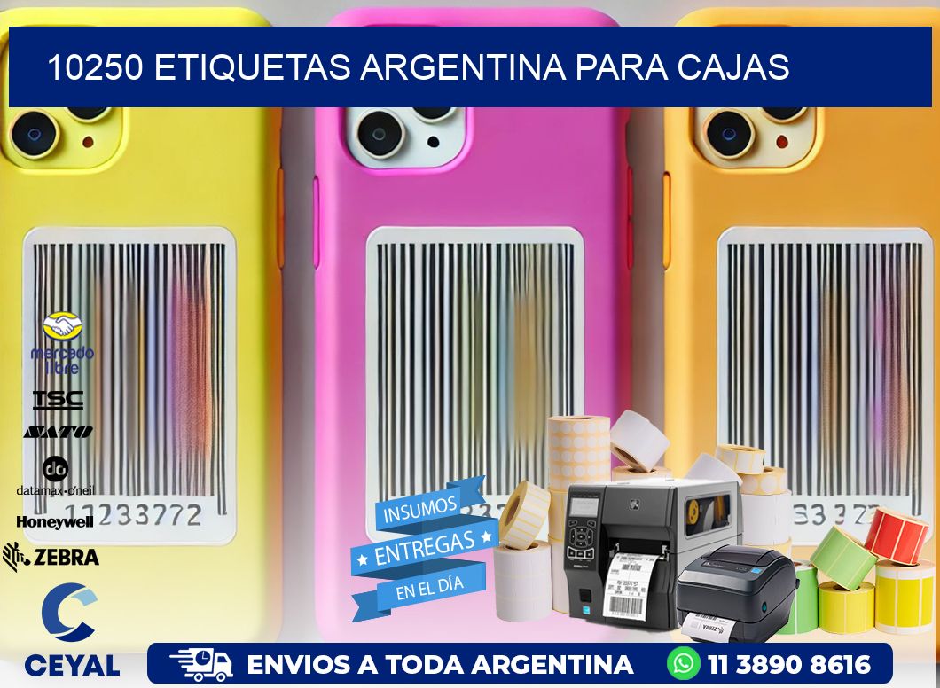 10250 ETIQUETAS ARGENTINA PARA CAJAS