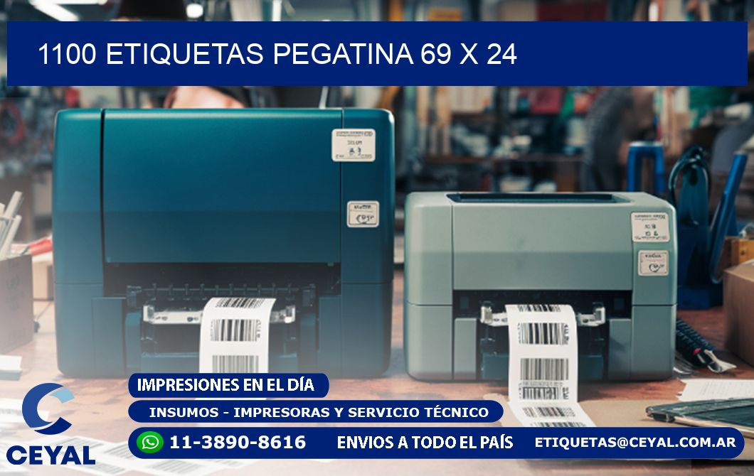 1100 ETIQUETAS PEGATINA 69 x 24