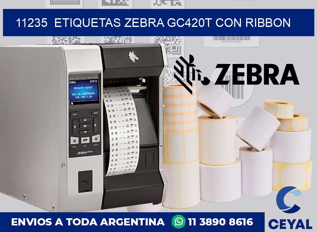 11235  ETIQUETAS ZEBRA GC420T CON RIBBON