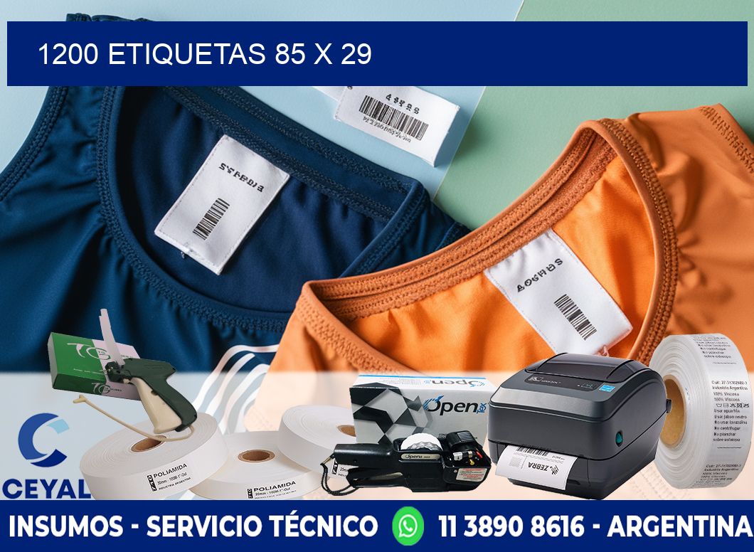 1200 ETIQUETAS 85 x 29