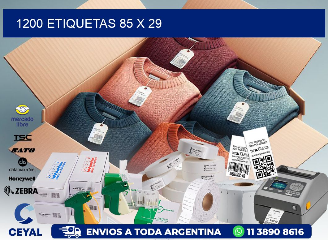 1200 ETIQUETAS 85 x 29