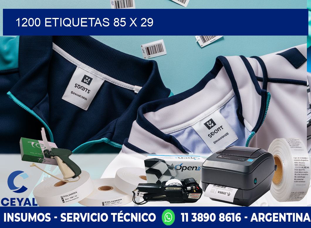 1200 ETIQUETAS 85 x 29