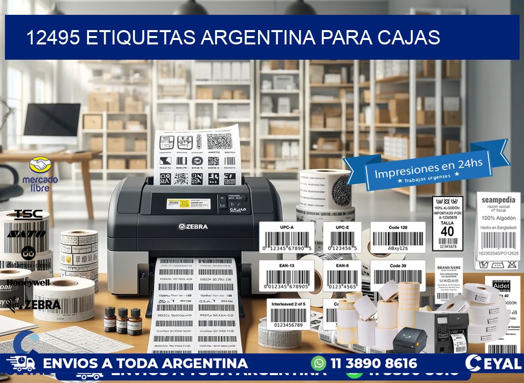 12495 ETIQUETAS ARGENTINA PARA CAJAS