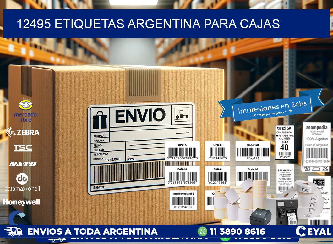 12495 ETIQUETAS ARGENTINA PARA CAJAS