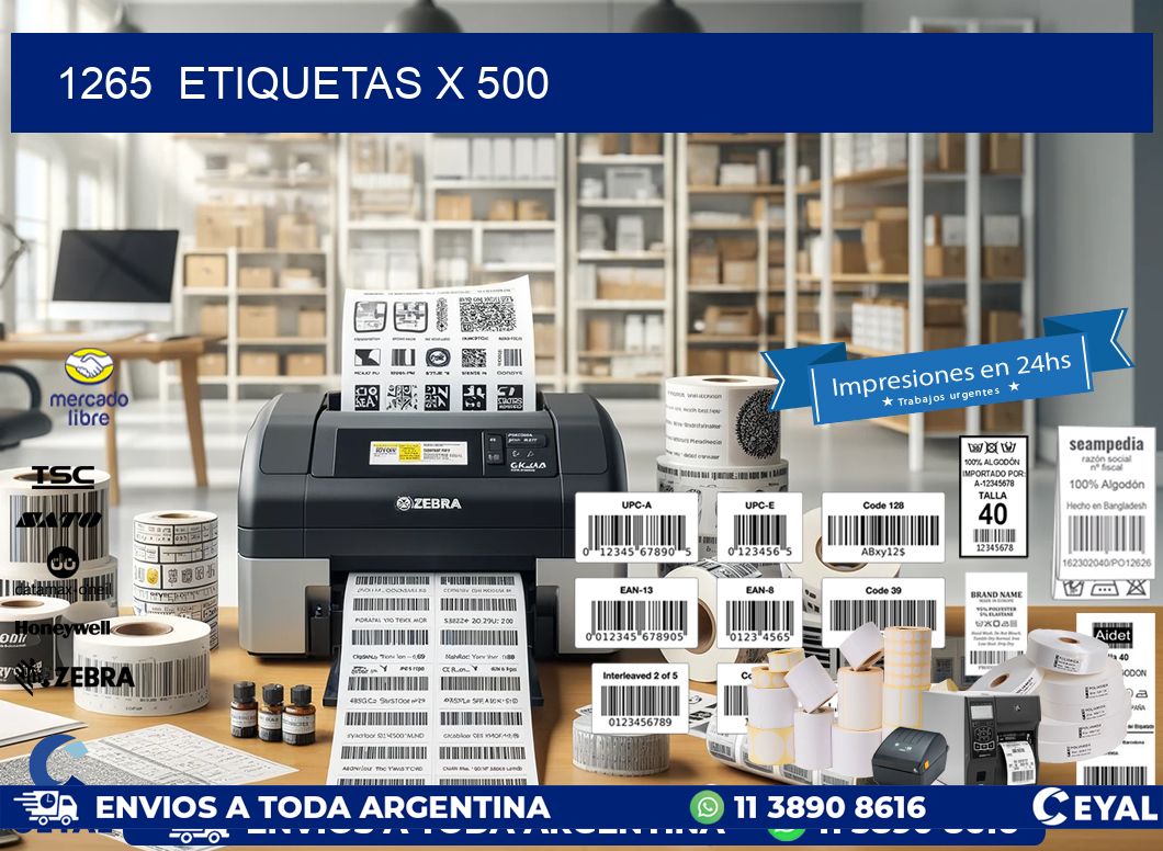 1265  ETIQUETAS X 500