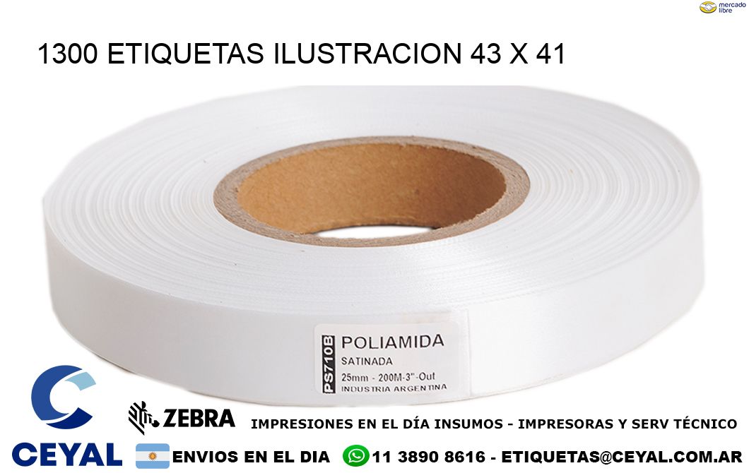 1300 ETIQUETAS ILUSTRACION 43 x 41