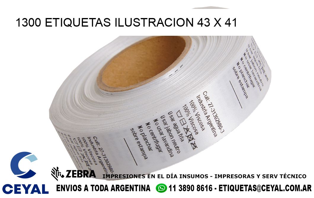 1300 ETIQUETAS ILUSTRACION 43 x 41