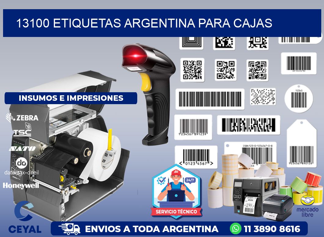13100 ETIQUETAS ARGENTINA PARA CAJAS