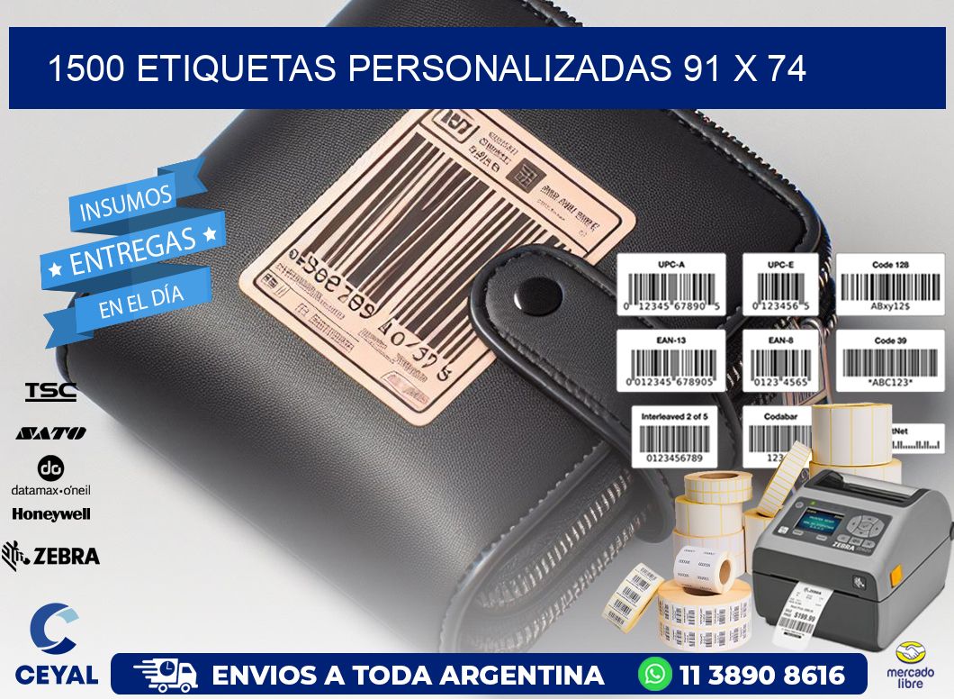 1500 ETIQUETAS PERSONALIZADAS 91 x 74
