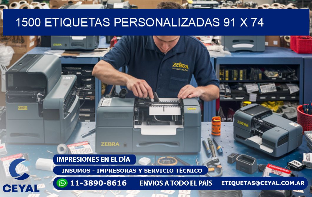 1500 ETIQUETAS PERSONALIZADAS 91 x 74