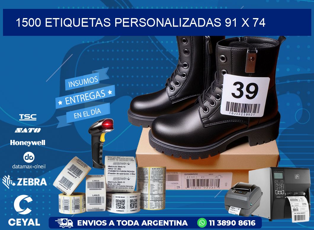 1500 ETIQUETAS PERSONALIZADAS 91 x 74