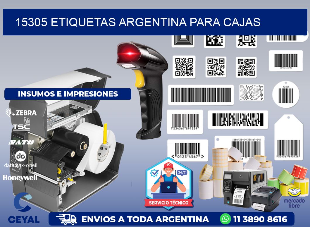 15305 ETIQUETAS ARGENTINA PARA CAJAS