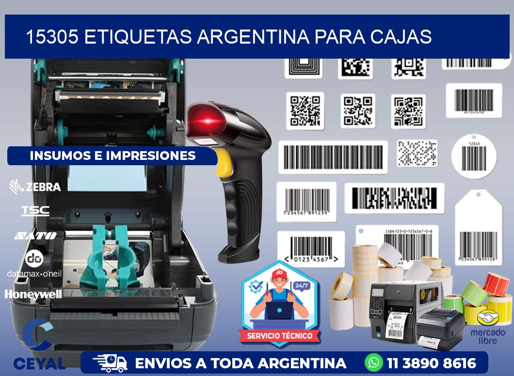 15305 ETIQUETAS ARGENTINA PARA CAJAS