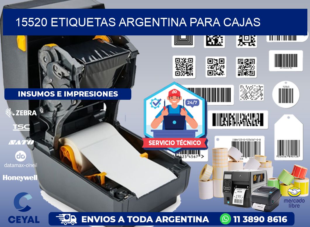 15520 ETIQUETAS ARGENTINA PARA CAJAS