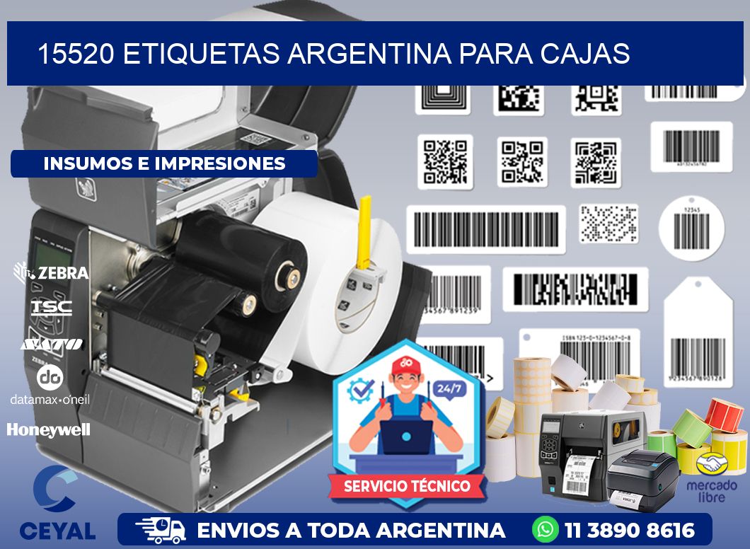 15520 ETIQUETAS ARGENTINA PARA CAJAS
