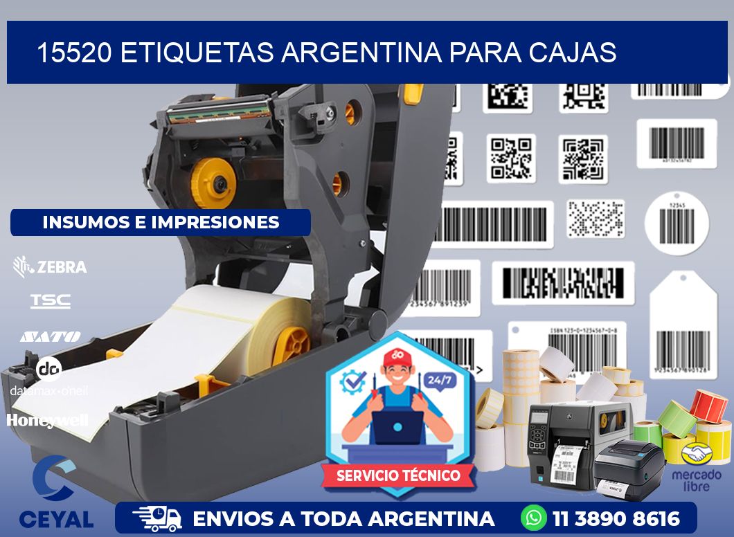 15520 ETIQUETAS ARGENTINA PARA CAJAS