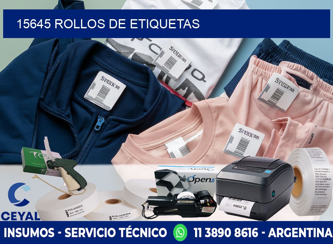 15645 ROLLOS DE ETIQUETAS