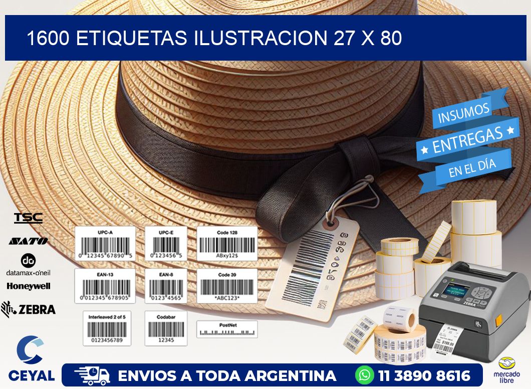 1600 ETIQUETAS ILUSTRACION 27 x 80
