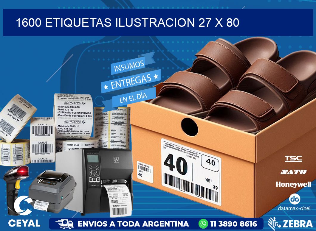 1600 ETIQUETAS ILUSTRACION 27 x 80
