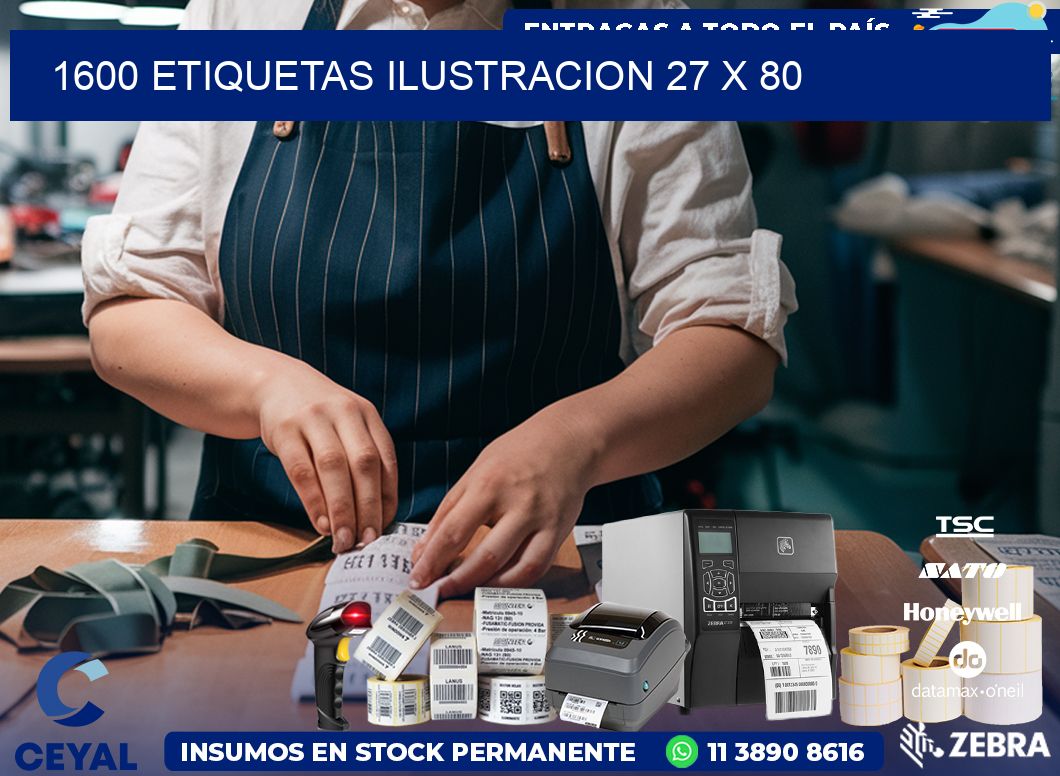 1600 ETIQUETAS ILUSTRACION 27 x 80