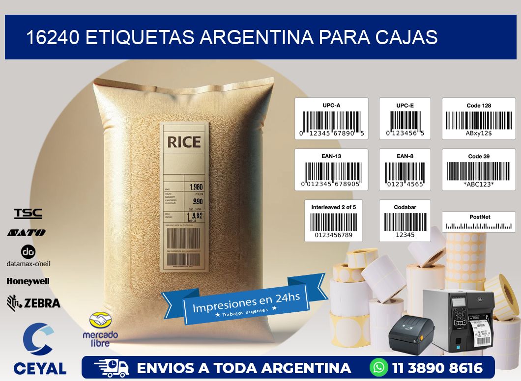 16240 ETIQUETAS ARGENTINA PARA CAJAS