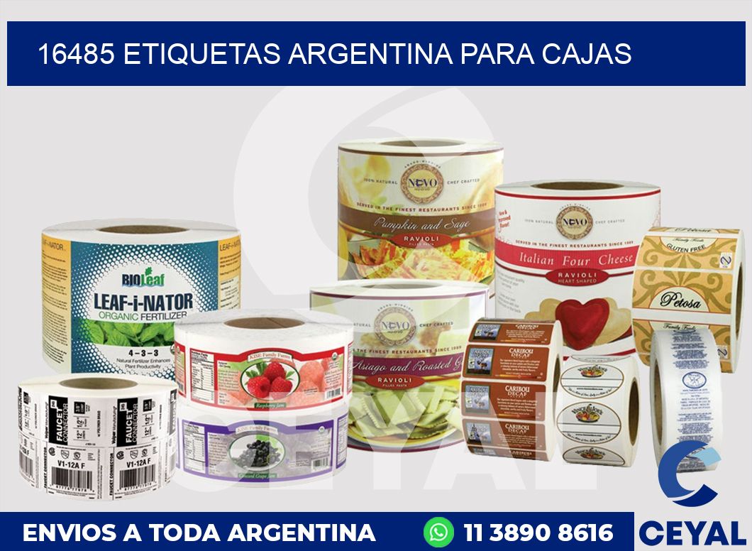 16485 ETIQUETAS ARGENTINA PARA CAJAS