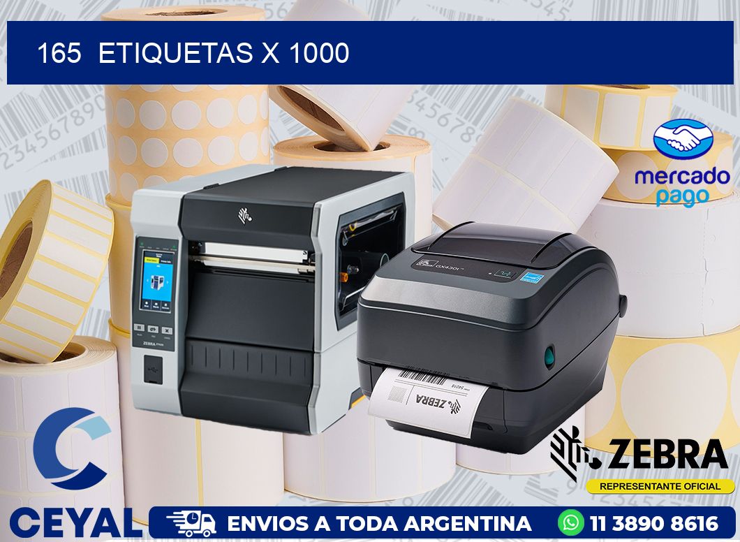 165  ETIQUETAS X 1000