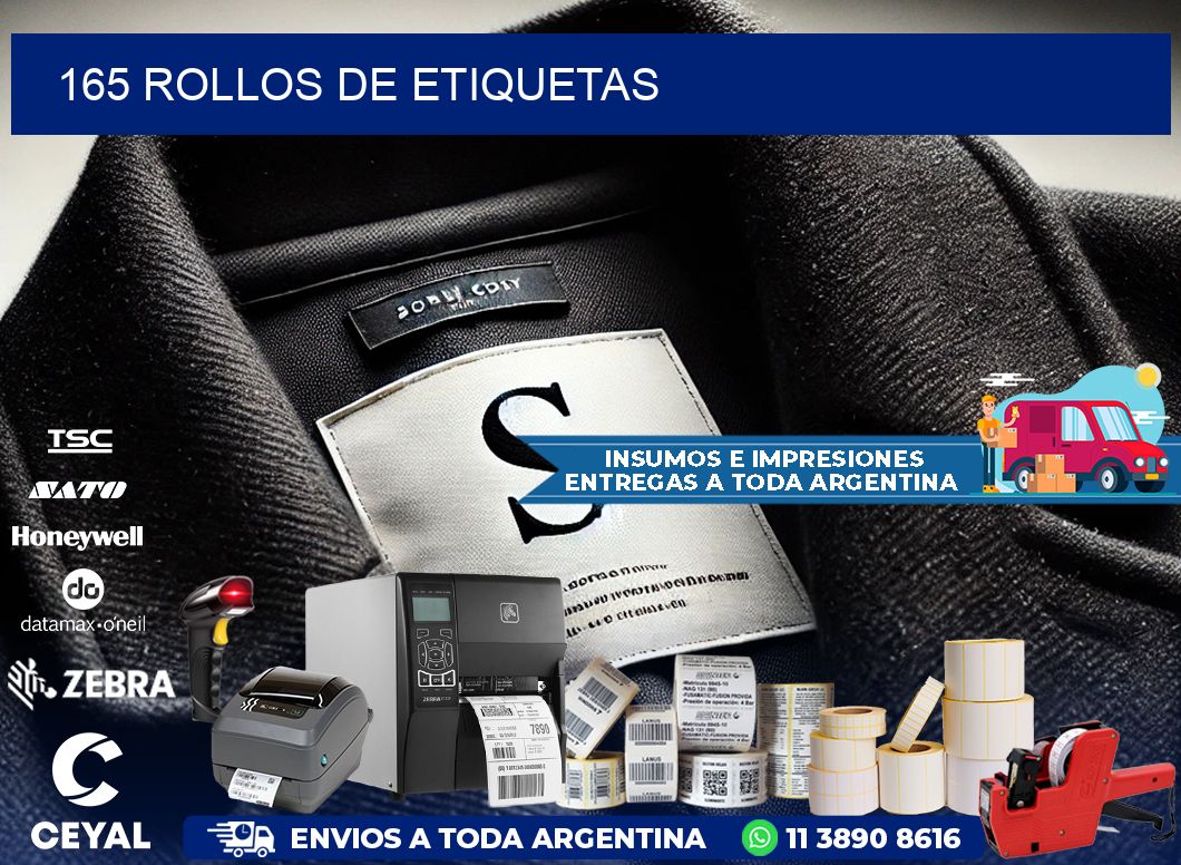 165 ROLLOS DE ETIQUETAS