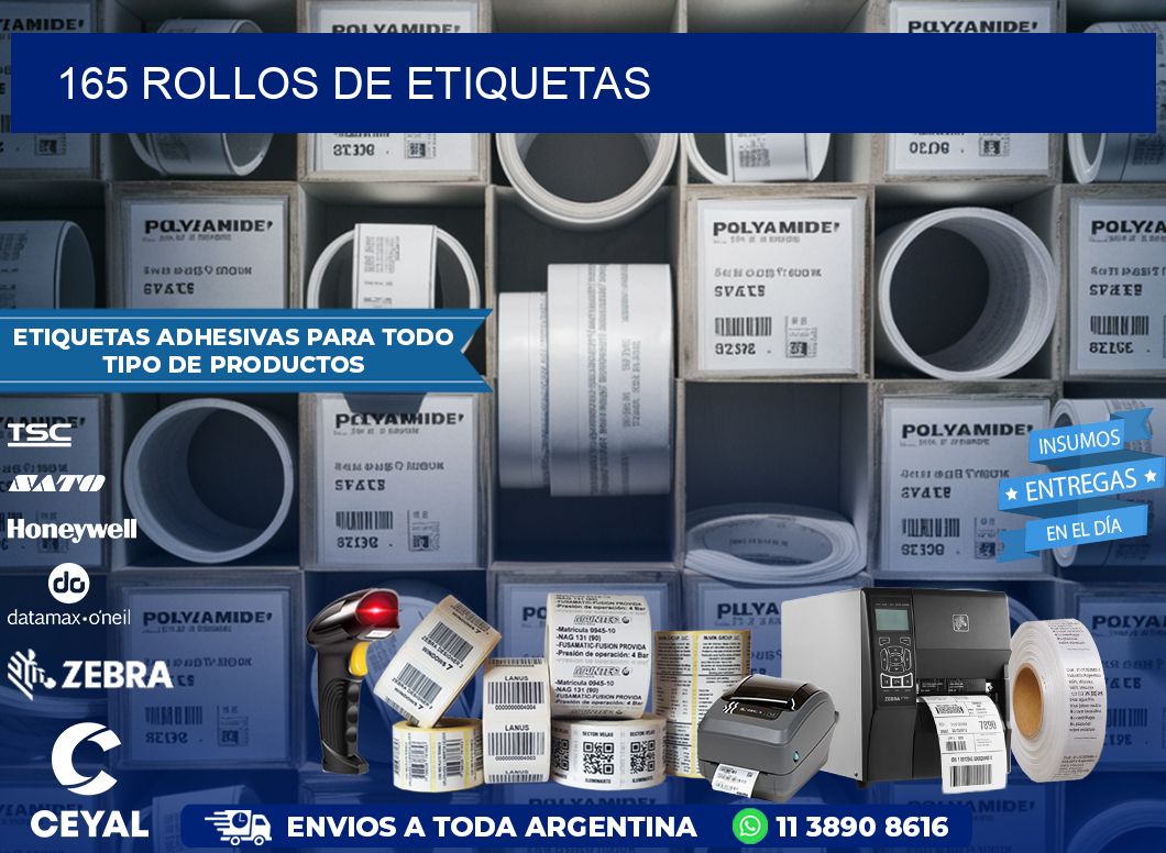 165 ROLLOS DE ETIQUETAS