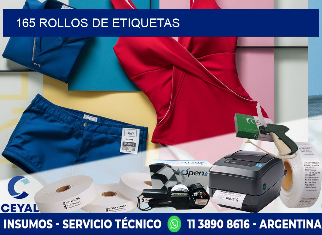 165 ROLLOS DE ETIQUETAS