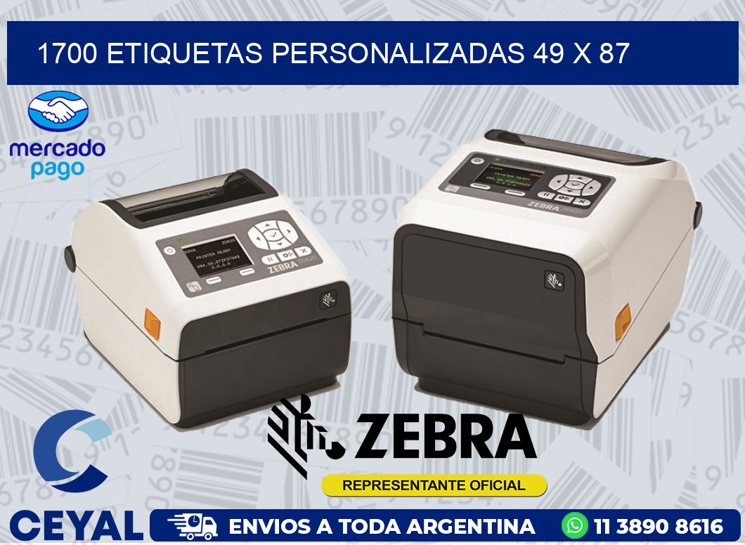 1700 ETIQUETAS PERSONALIZADAS 49 x 87