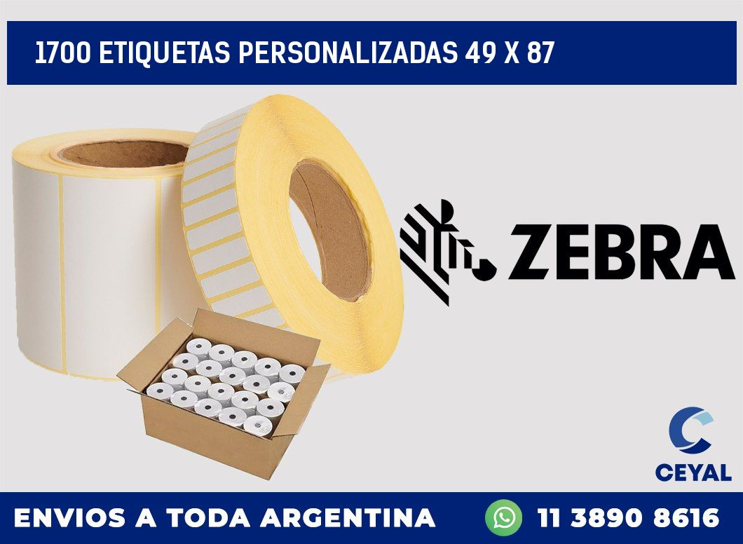 1700 ETIQUETAS PERSONALIZADAS 49 x 87