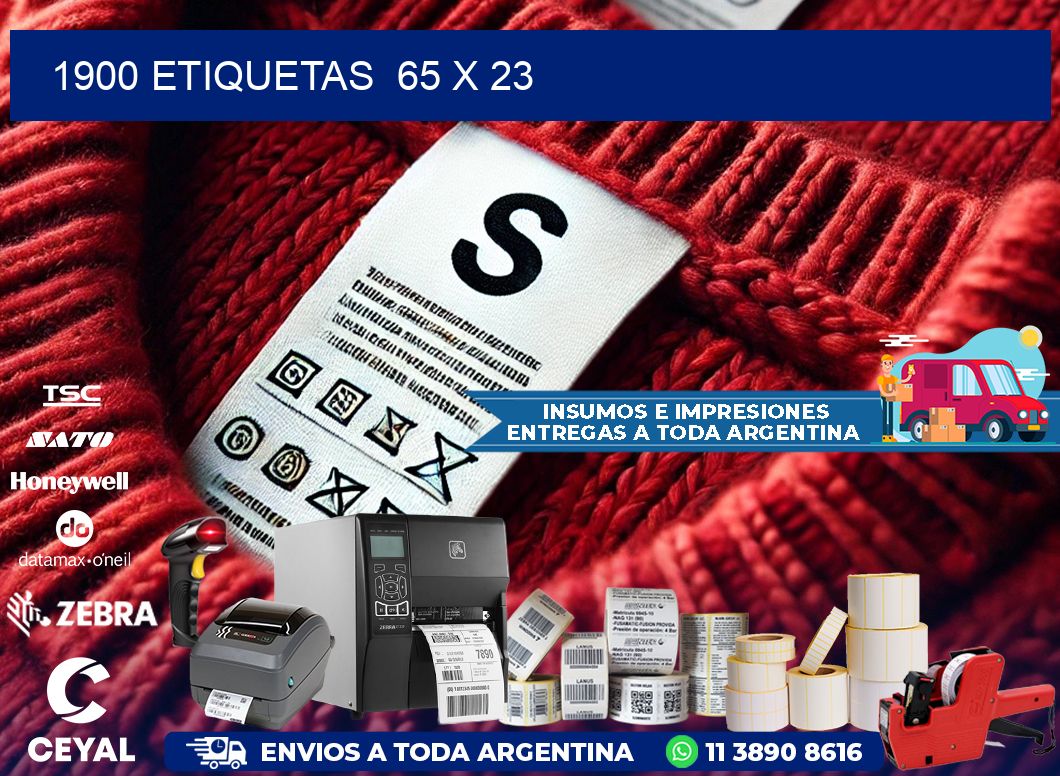 1900 ETIQUETAS  65 x 23