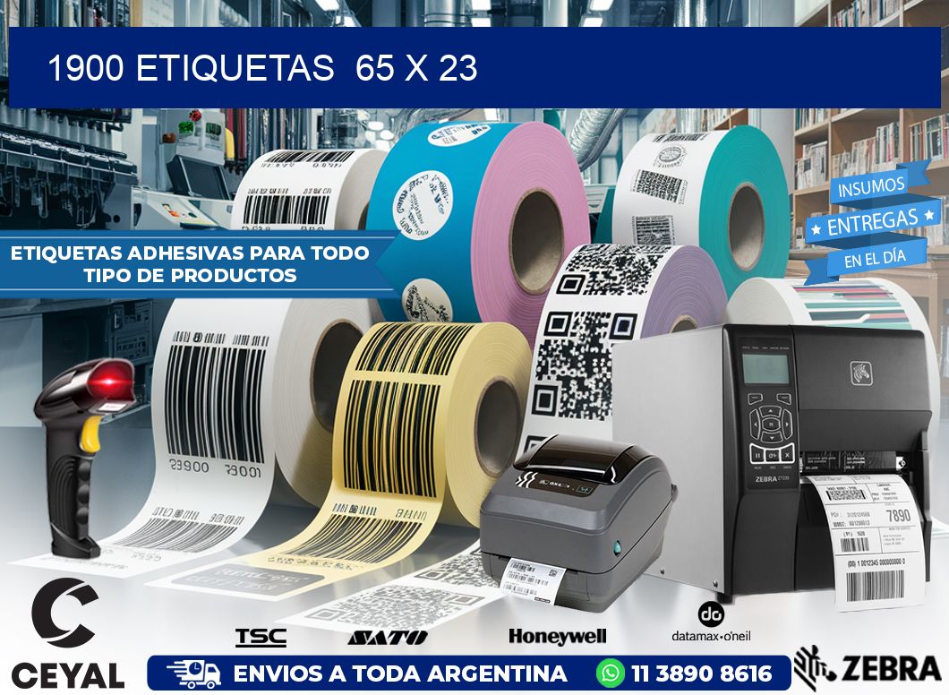 1900 ETIQUETAS  65 x 23