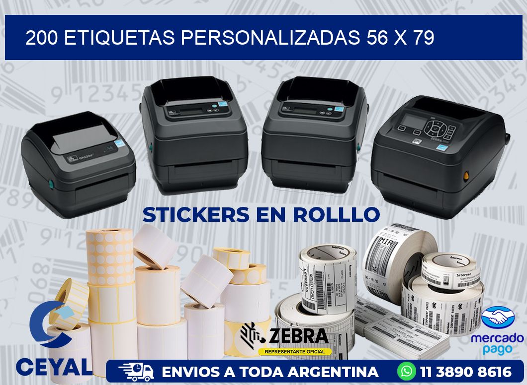200 ETIQUETAS PERSONALIZADAS 56 x 79