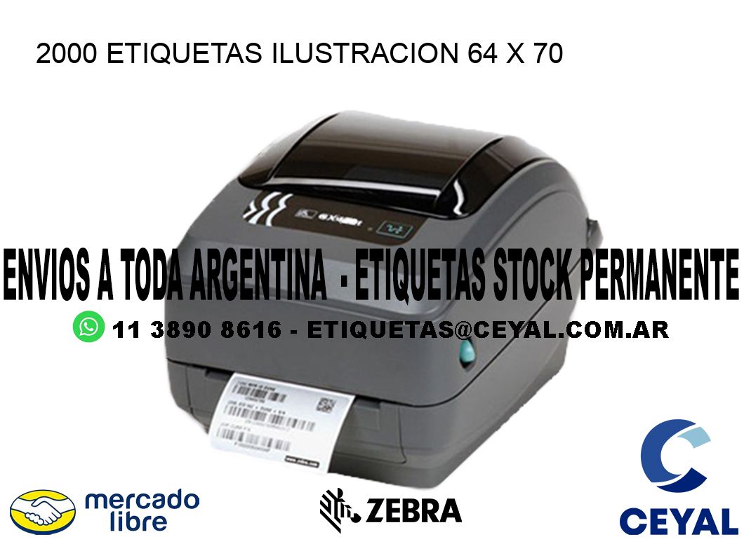 2000 ETIQUETAS ILUSTRACION 64 x 70