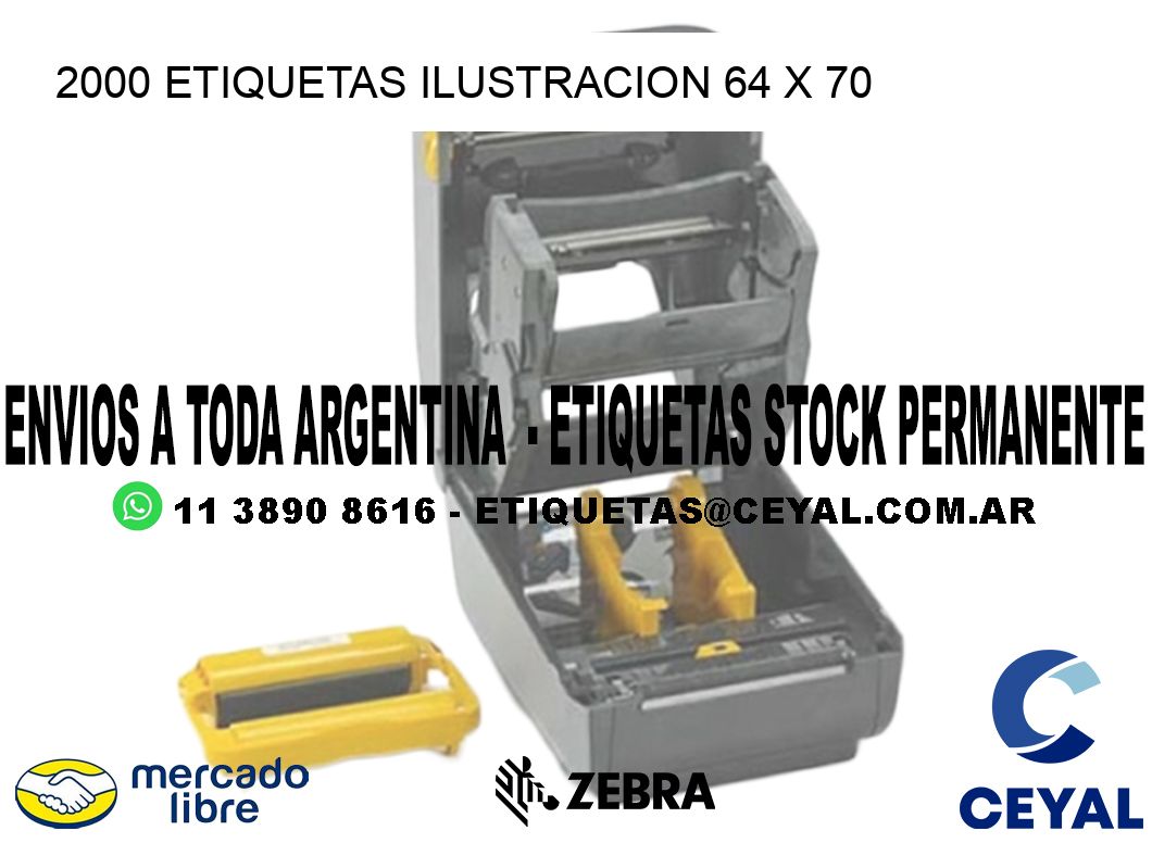 2000 ETIQUETAS ILUSTRACION 64 x 70