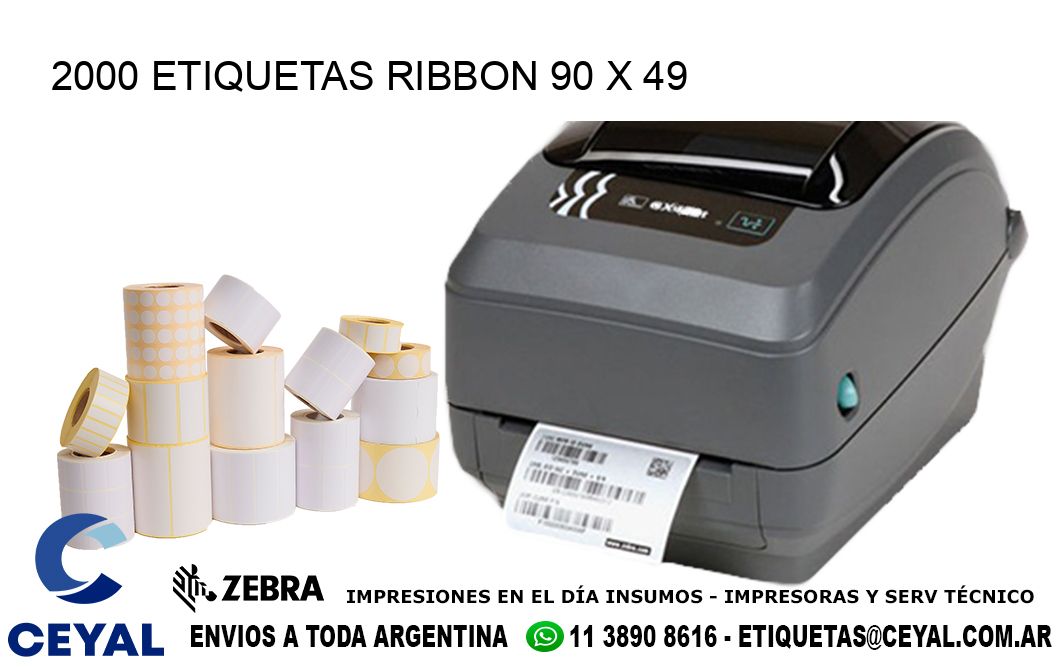2000 ETIQUETAS RIBBON 90 x 49