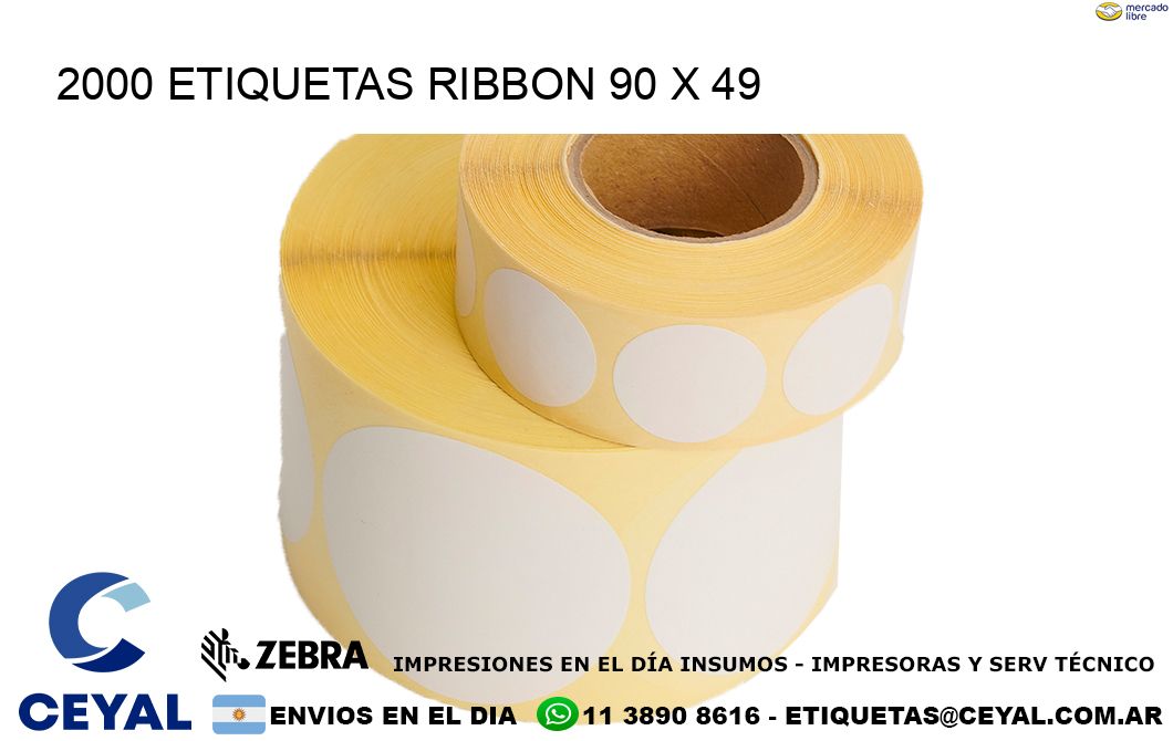 2000 ETIQUETAS RIBBON 90 x 49