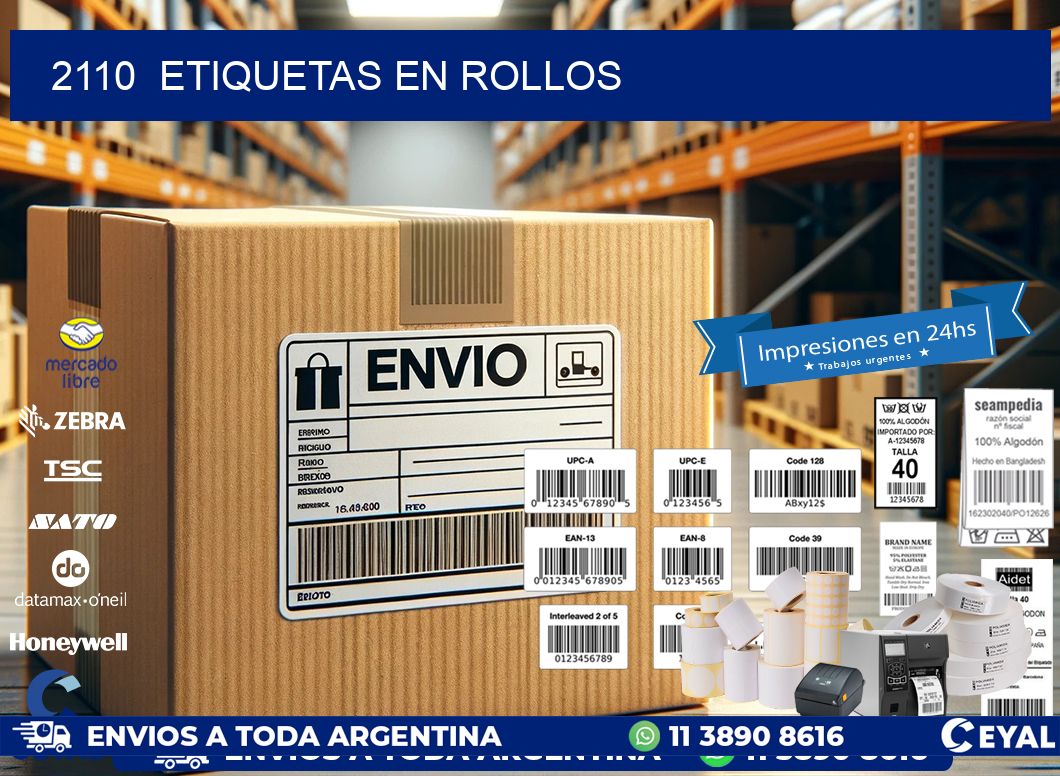 2110  ETIQUETAS EN ROLLOS