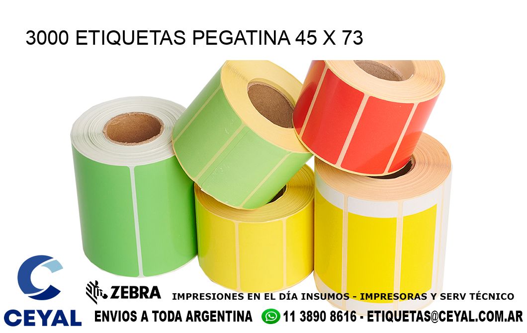 3000 ETIQUETAS PEGATINA 45 x 73