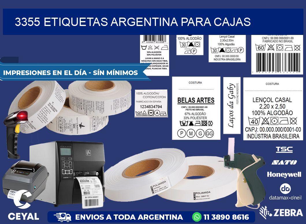 3355 ETIQUETAS ARGENTINA PARA CAJAS