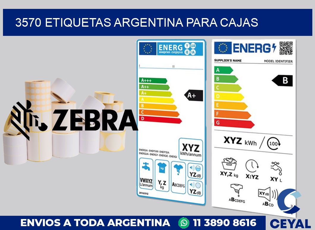 3570 ETIQUETAS ARGENTINA PARA CAJAS