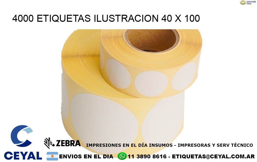4000 ETIQUETAS ILUSTRACION 40 x 100