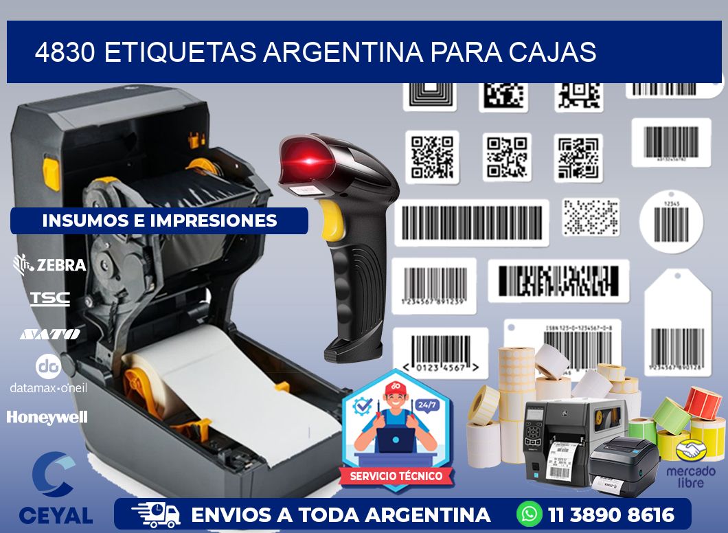 4830 ETIQUETAS ARGENTINA PARA CAJAS