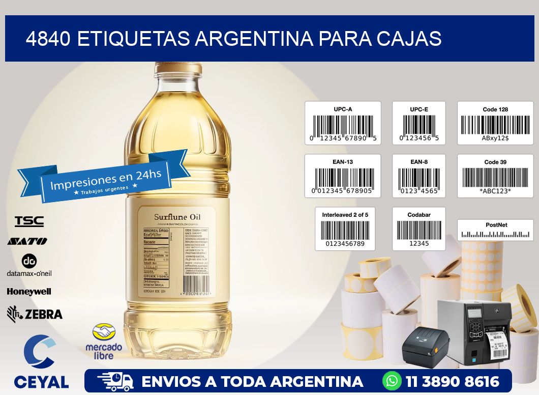 4840 ETIQUETAS ARGENTINA PARA CAJAS