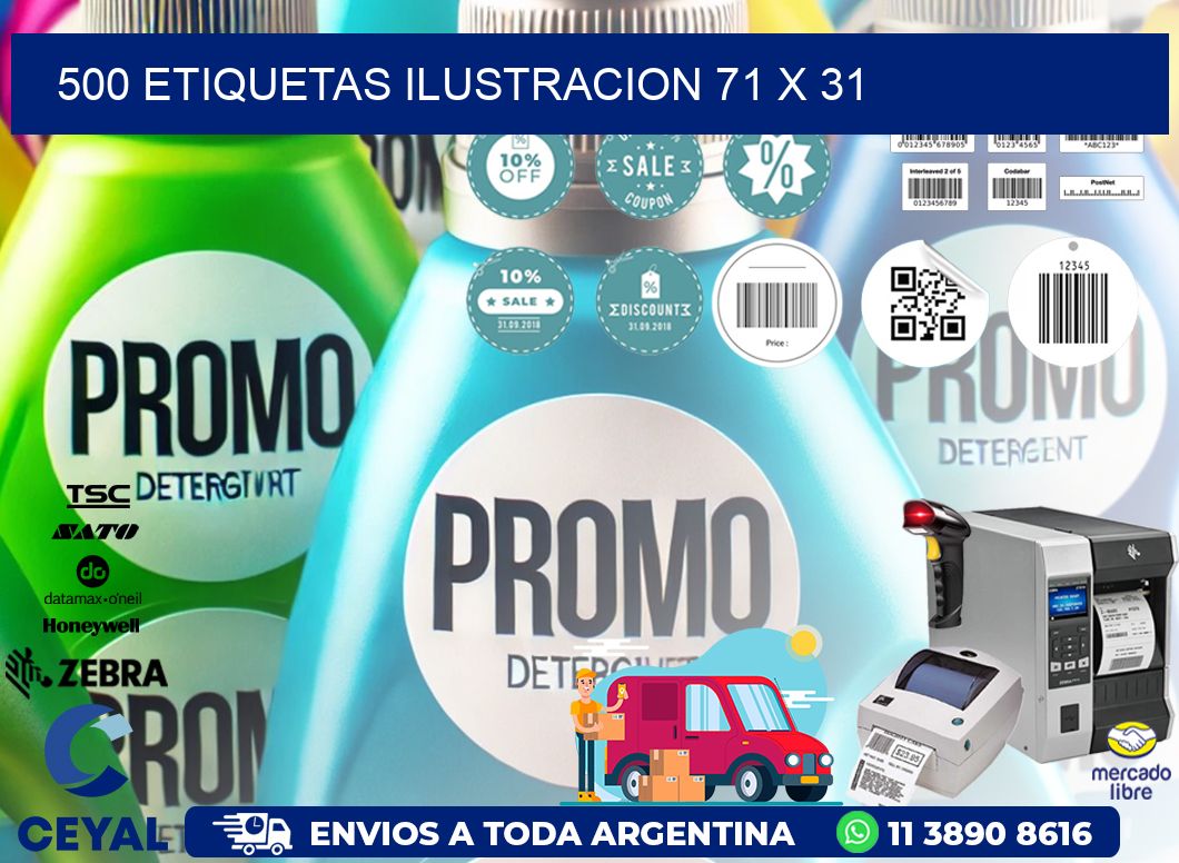 500 ETIQUETAS ILUSTRACION 71 x 31