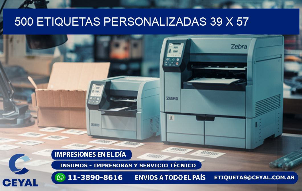 500 ETIQUETAS PERSONALIZADAS 39 x 57