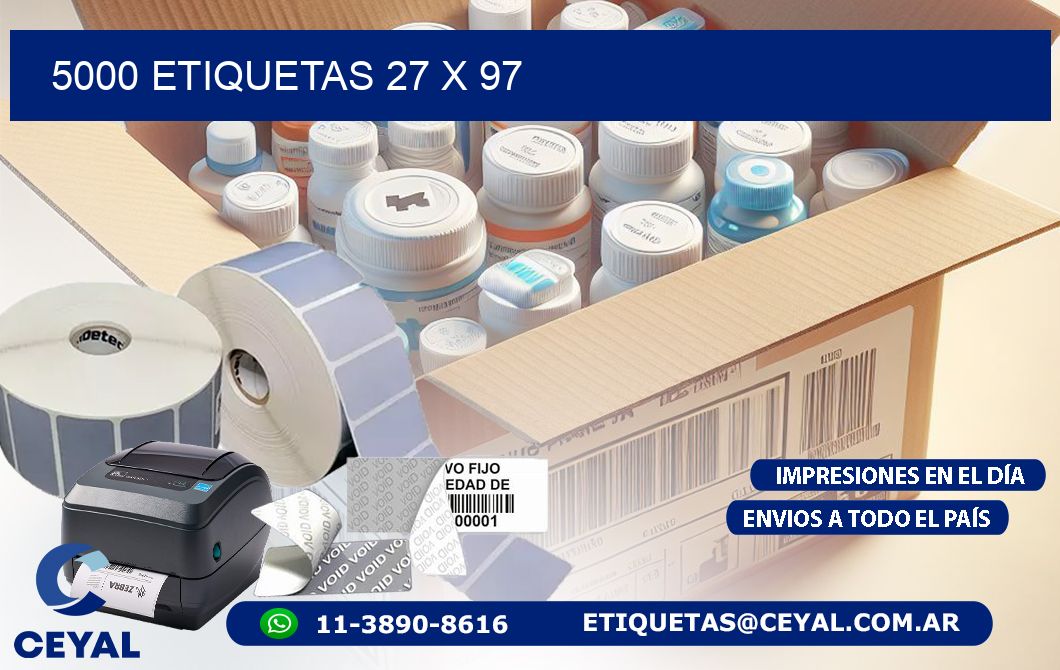 5000 ETIQUETAS 27 x 97